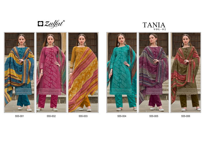 Tania Vol 2 By Zulfat Handwork Cotton Dress Material Wholesale Shop In Surat